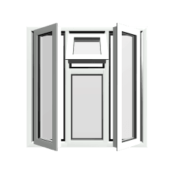 Stijl 47 aluminium raam 6 Project 1 Aluminium Casement Square 10 15