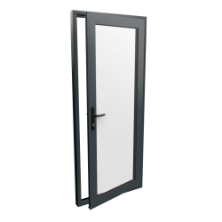 Op maat gemaakte aluminium enkele deur - volledig beglaasd