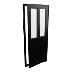 Aluminium Enkele Deur - 2 Rechthoekige Ruiten - Op Maat Gemaakt 5 Project 2 Aluminium Residential Open Out 1 18