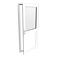 Aluminium Enkele Deur met Halve Paneel - Op Maat Gemaakt 6 Project 2 Aluminium Residential Open Out 1 20