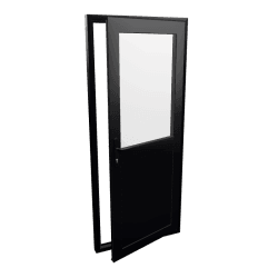 Aluminium Enkele Deur met Halve Paneel - Op Maat Gemaakt 5 Project 2 Aluminium Residential Open Out 1 21