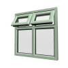 Stijl 21 Chartwell-groen kunststof raam 16 rob upvc PVCu Casement 21 7