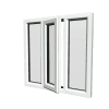 Stijl 41L wit kunststof raam 16 rob upvc PVCu Casement 37 9