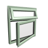 Stijl 12 Chartwell-groen kunststof raam 17 rob upvc PVCu Casement 8 7 2