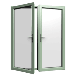 Openslaande deuren kunststof - Chartwell-groen