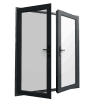 aluminium french door grey