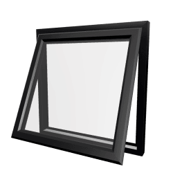 Zwarte Draaikiepramen